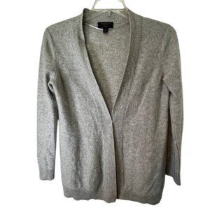 Cashmere Charter Club 100% Cashmere Gray Open Front Cardigan- Size M